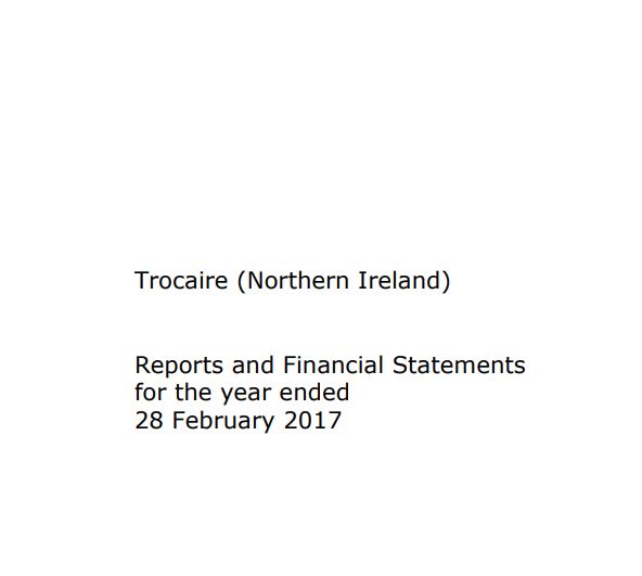 2016-17 Trócaire Northern Ireland Annual Report
