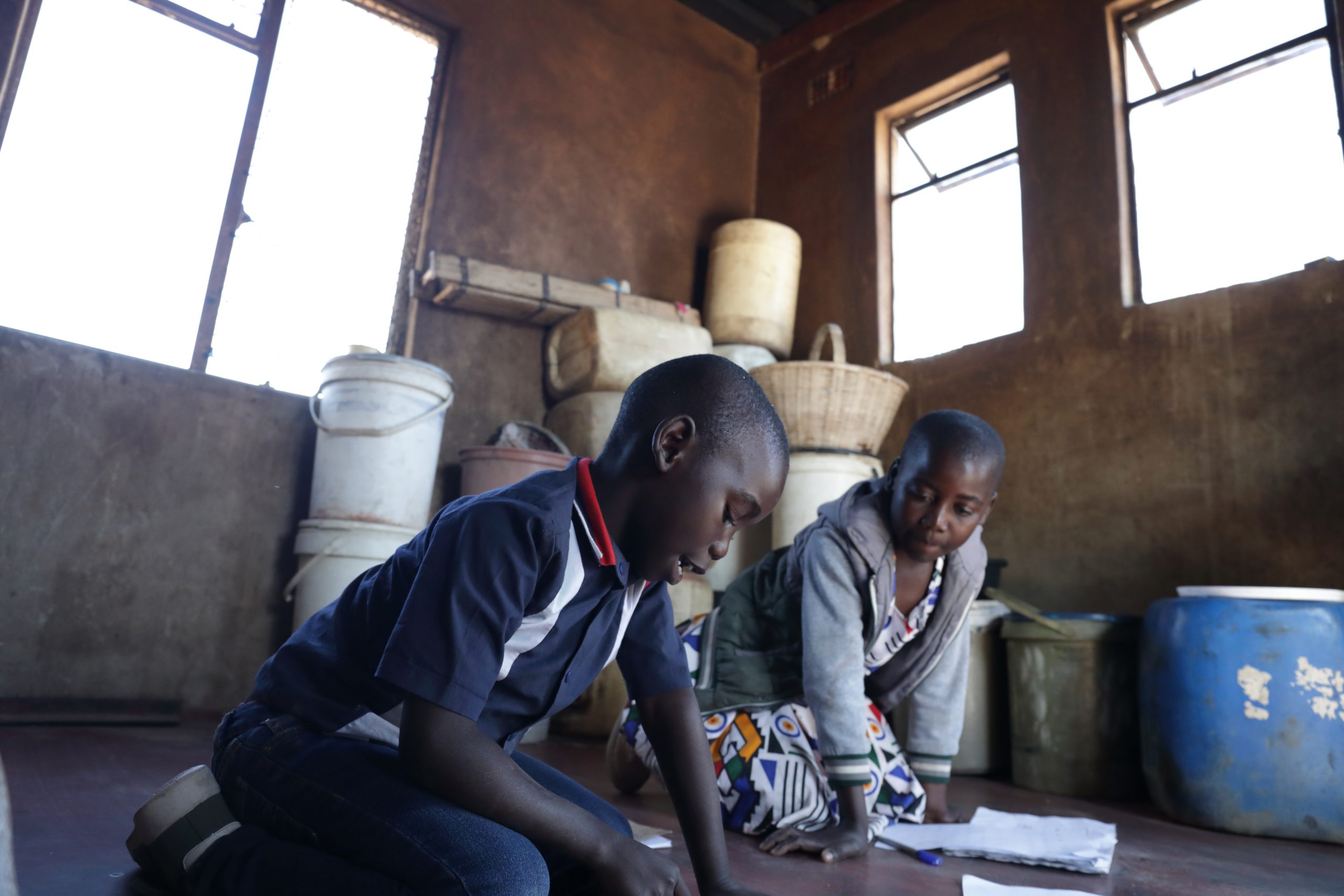 Brother and sister Forward, 8 and Nomatter,11, at their home in the province of Bulawayo  Photo Credit: Cynthia R Matonhodze 