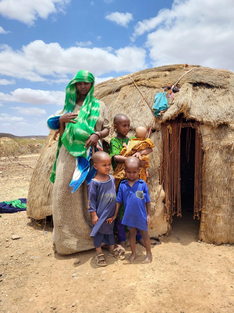 Photo credit for image attached: Bishara Hassanow and her children live in an IDP camp in Luuq, Somalia. Credit: Trócaire